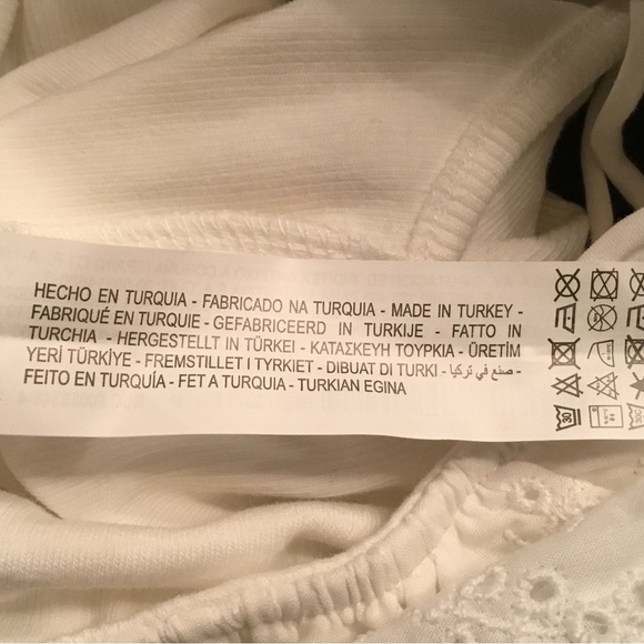 NWT. Zara White Contrast Bodysuit. Size L. - Picture 10 of 10